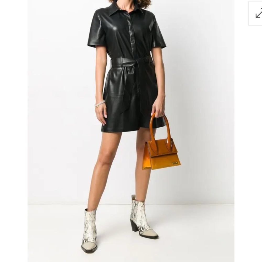 Nanushka Vegan Leather belted mini Dress XS
